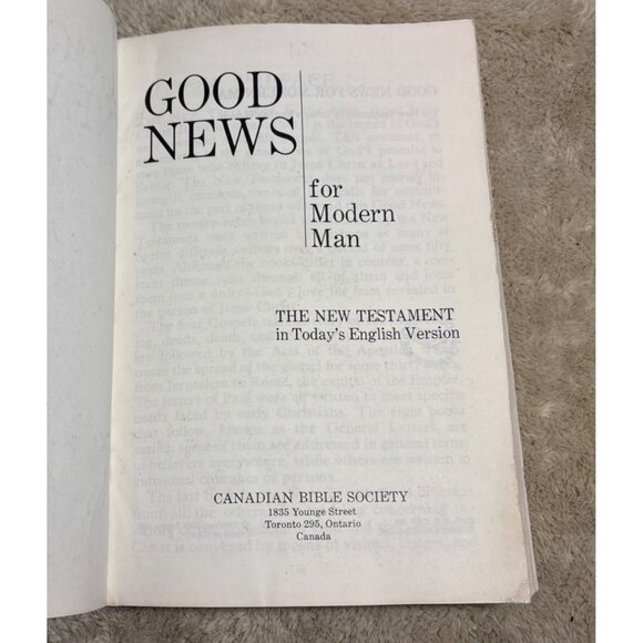 Good News For Modern Man New Testament Todays English Version Paperback 1966 LP - Picture 5 of 9